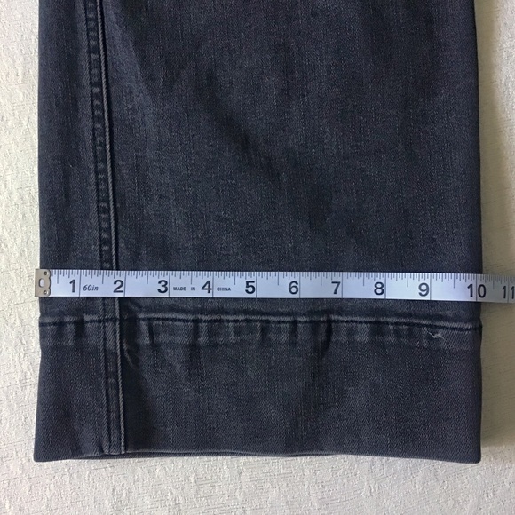 Free People Wide Leg Jeans Woman’s 28 Black Wash High Rise Relaxed Cropped Fit - Picture 13 of 13